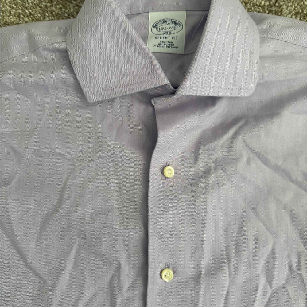 Brooks Brothers Lavender Dress Shirt Regent Fit - Picture 2 of 4